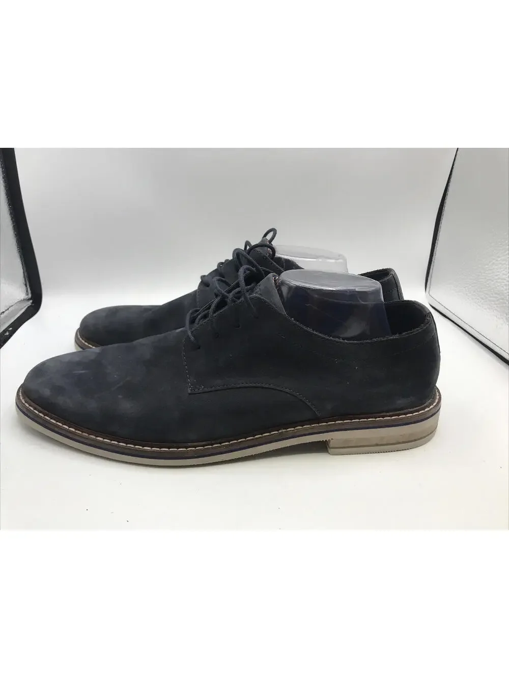 Bostonian Commonwealth Mens SZ 11  Plain Oxford Shoe Blue 16501 No Insoles  Blue